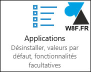 tutoriel Windows 10 Paramètres Applications