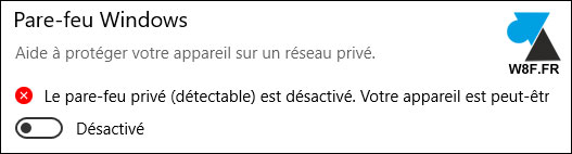 tutoriel activer desactiver pare feu firewall Windows 10