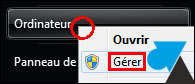 tutoriel Windows 7 clic droit Ordinateur Gerer Gestion de l'ordinateur