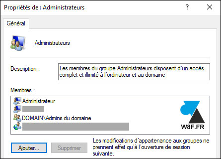 tutoriel ajouter un utilisateur au groupe Administrateur local