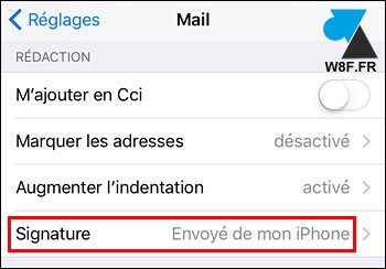 tutoriel iPhone iPad iOS supprimer signature mail