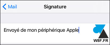 tutoriel iPhone iPad iOS supprimer signature mail