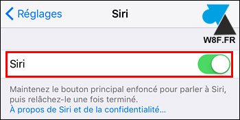 tutoriel iOS iPhone iPad sactiver Siri