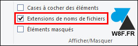 tutoriel Windows 10 afficher extension noms fichiers