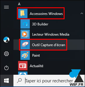 tutoriel outil capture écran Windows 10