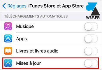 tutoriel iPhone iPad iPod iOS mise a jour automatique