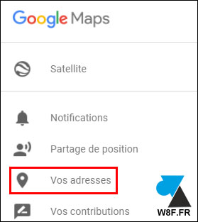 tutoriel Google Maps adresse domicile travail