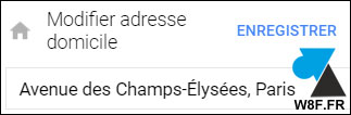 tutoriel Google Maps adresse domicile travail