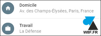 tutoriel Google Maps adresse domicile travail