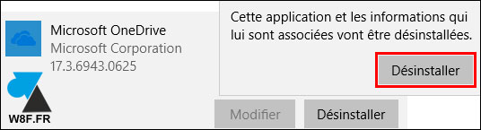 tutoriel désinstaller supprimer logiciel OneDrive cloud Microsoft Windows 10