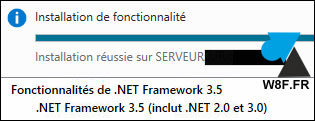 tutoriel Windows Server 2016 R2 installer NET Framework 3.5 3.0 2.0