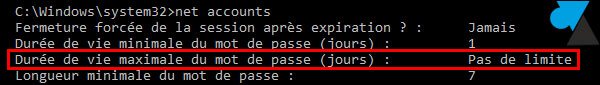 tutoriel supprimer expiration mot de passe Windows Server 2016 R2