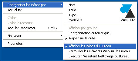 tutoriel Windows XP icones disparu bureau
