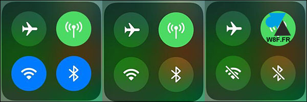 tutoriel iOS centre controle wifi bluetooth icone activer desactiver