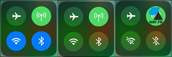 tutoriel iOS centre controle wifi bluetooth icone activer desactiver