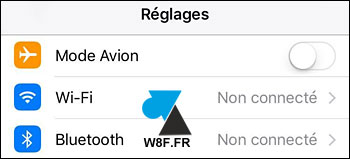 tutoriel iOS iPhone iPad wifi bluetooth