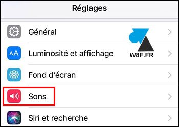 tutoriel iPhone iPad iOS reglages son sons