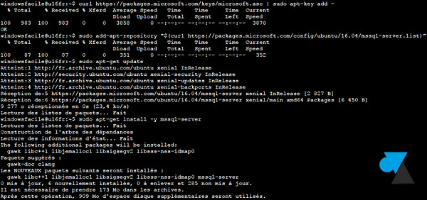tutoriel installer SQL Server Linux Ubuntu