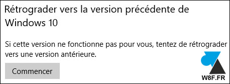 tutoriel reset réinitialiser Windows 10 avant mise à jour