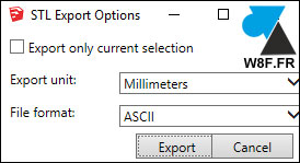 tutoriel export exporter fichier STL SketchUp