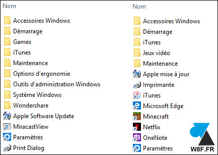 tutoriel Windows 10 menu Demarrer lien raccourci programme