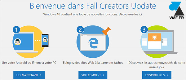 mise à jour Microsoft Windows 10 Fall Creators Update 1709
