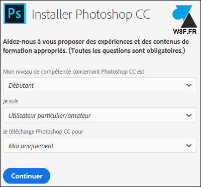 tutoriel telecharger installer Adobe Photoshop CC 2018