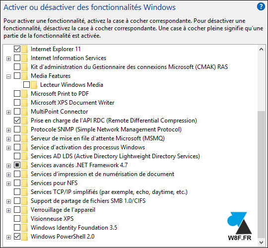 tutoriel Windows 10 activer desactiver fonctionnalité