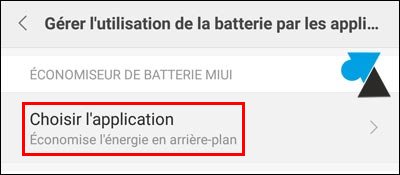 tutoriel smartphone Xiaomi Mi batterie application