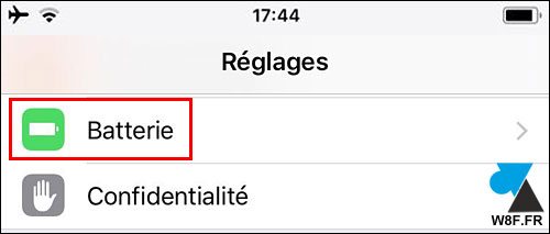 tutoriel iPhone iPad iOS afficher pourcentage batterie