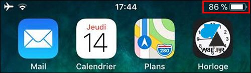 tutoriel iPhone iPad iOS afficher pourcentage batterie