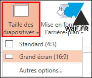 tutoriel PowerPoint Online changer format resolution diaporama