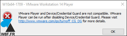 erreur VMware Workstation Windows 10 Hyper V