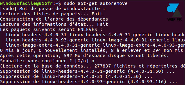 tutoriel Ubuntu kernel autoremove