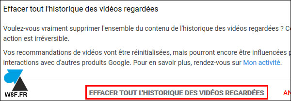 tutoriel historique video YouTube