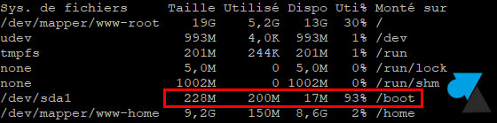 tutoriel Ubuntu disk df boot