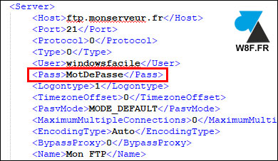 tutoriel afficher mot de passe FileZilla FTP client