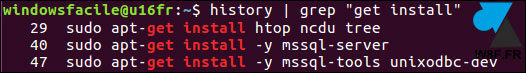 tutoriel Linux history grep