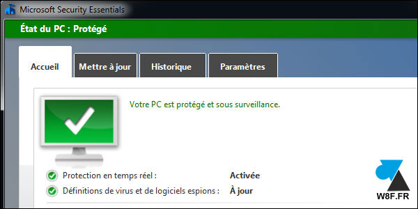 tutoriel antivirus gratuit Windows 7 Microsoft Security Essentials