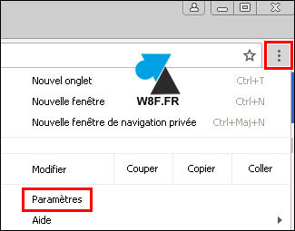 tutoriel Google Chrome Paramètres settings parametres options