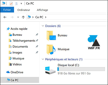 tutoriel Windows 10 Disque local C HDD SSD