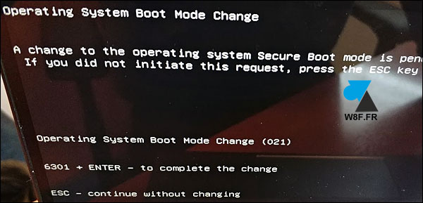 tutoriel boot Bios HP Spectre Boot mode legacy secure