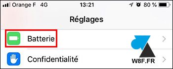 tutoriel iOS iPhone batterie charge