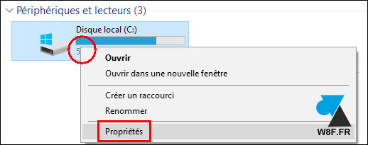 tutoriel Windows nettoyage disque dur local ssd