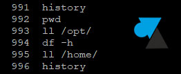 tutoriel history linux