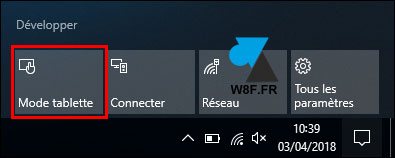 tutoriel Windows 10 Mode Tablette