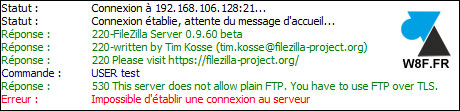 tutoriel FileZilla Server FTPS FTP over TLS SSL