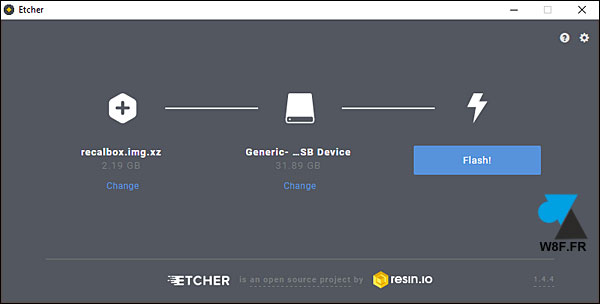 tutoriel recallbox os recallboxos etcher