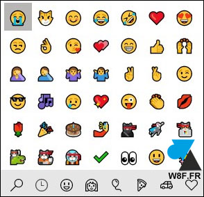 Windows 10 smiley emoji