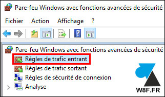 tutoriel firewall Windows Server 2016 pare feu ws16 regle fw